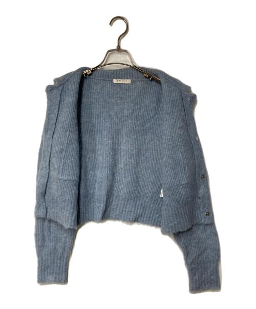 MACPHEE（マカフィー）MACPHEE (マカフィー) フラッフィーアルパカ ショートカーディガン スカイブルー サイズ:Sの古着・服飾アイテム