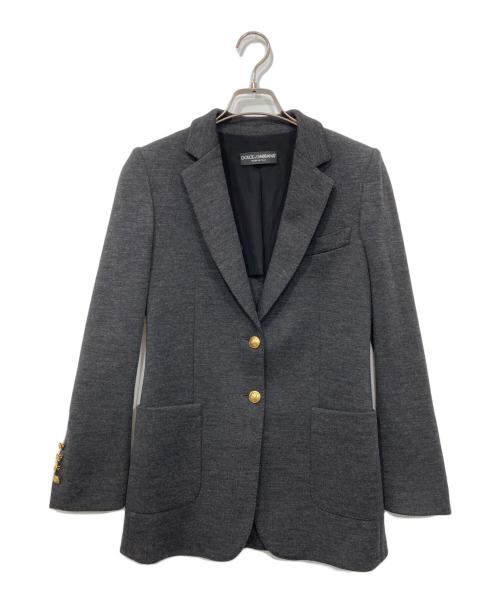 DOLCE & GABBANA（ドルチェ＆ガッバーナ）DOLCE & GABBANA (ドルチェ＆ガッバーナ) 金釦ブレザー チャコールグレー サイズ:38の古着・服飾アイテム