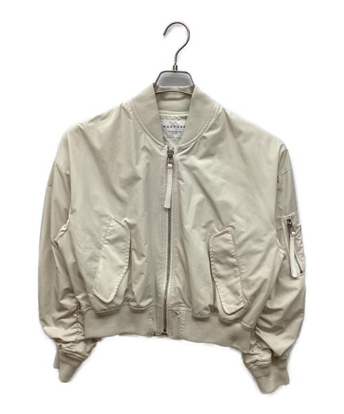 MACPHEE（マカフィー）MACPHEE (マカフィー) ポリエステルナイロン ジップアップブルゾン アイボリー サイズ:36の古着・服飾アイテム