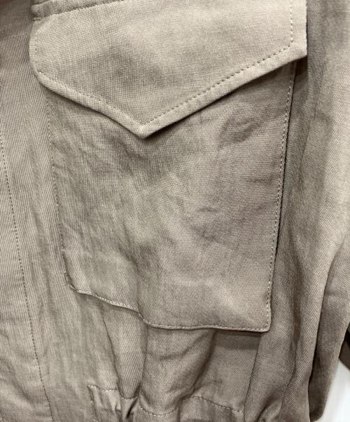 uncrave（アンクレイヴ）uncrave (アンクレイヴ) ツイルミリタリージャケット ブラウン サイズ:1の古着・服飾アイテム