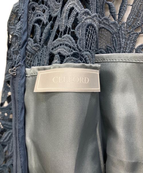 CELFORD（セルフォード）CELFORD (セルフォード) ケミカルレースワンピース ブルー サイズ:34の古着・服飾アイテム
