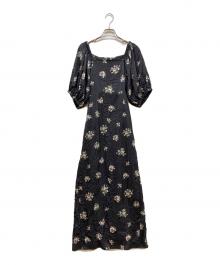 styling/（スタイリング）の古着「スクエアギャザーショルダーワンピース」｜ブラック