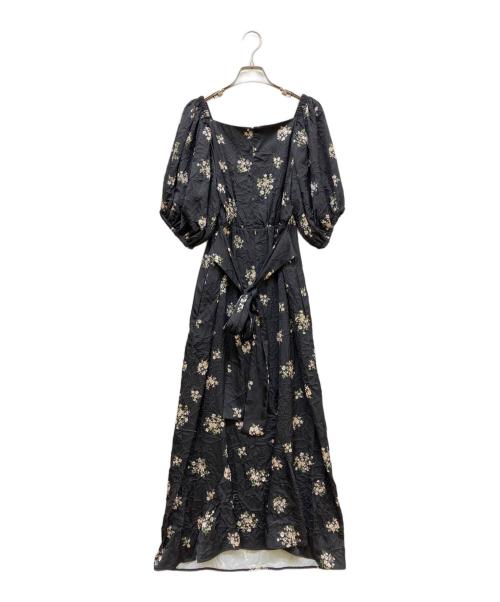 styling/（スタイリング）styling/ (スタイリング) スクエアギャザーショルダーワンピース ブラック サイズ:SIZE 0の古着・服飾アイテム
