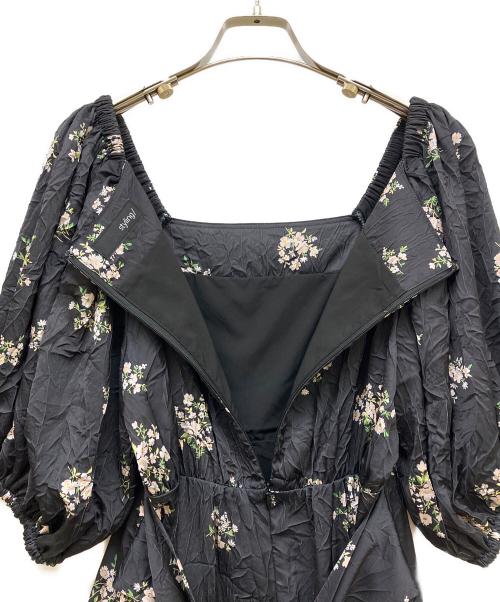 styling/（スタイリング）styling/ (スタイリング) スクエアギャザーショルダーワンピース ブラック サイズ:SIZE 0の古着・服飾アイテム