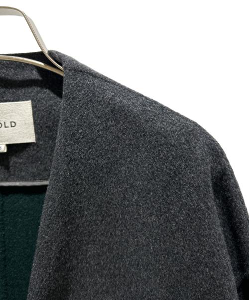 ENFOLD（エンフォルド）ENFOLD (エンフォルド) Wool River Collarless Coat ウールリバーノーカラーコート 3009A130-1000 グレー サイズ:36の古着・服飾アイテム