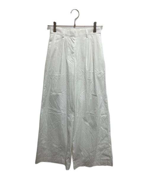 DES PRES（デ プレ）DES PRES (デ プレ) コットンストレッチポプリン 2タックワイドパンツ ホワイト サイズ:32の古着・服飾アイテム