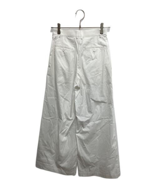 DES PRES（デ プレ）DES PRES (デ プレ) コットンストレッチポプリン 2タックワイドパンツ ホワイト サイズ:32の古着・服飾アイテム