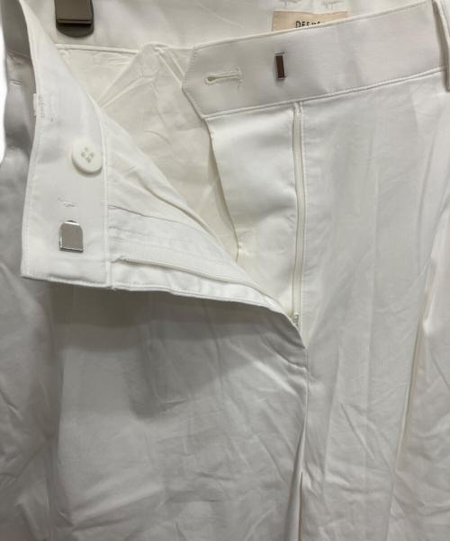 DES PRES（デ プレ）DES PRES (デ プレ) コットンストレッチポプリン 2タックワイドパンツ ホワイト サイズ:32の古着・服飾アイテム
