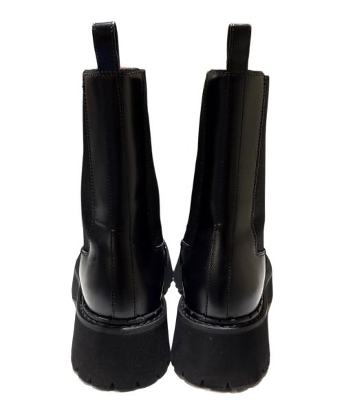 GUCCI（グッチ）GUCCI (グッチ) ウェブストライプサイドゴアブーツ ブラック サイズ:38の古着・服飾アイテム