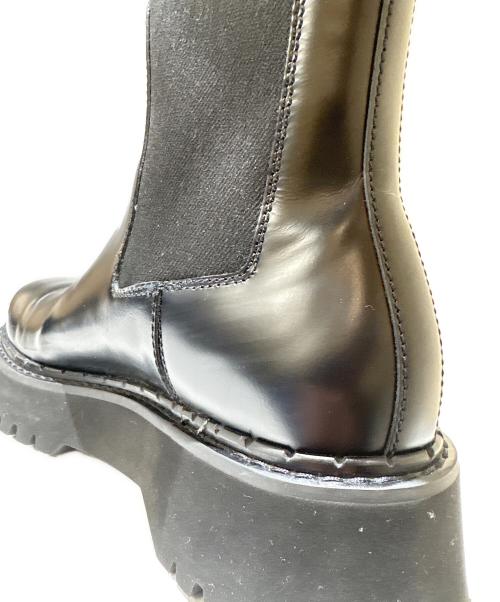 GUCCI（グッチ）GUCCI (グッチ) ウェブストライプサイドゴアブーツ ブラック サイズ:38の古着・服飾アイテム