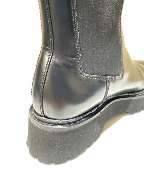 GUCCI（グッチ）GUCCI (グッチ) ウェブストライプサイドゴアブーツ ブラック サイズ:38の古着・服飾アイテム