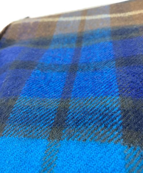 COMME des GARCONS SHIRT（コムデギャルソンシャツ）COMME des GARCONS SHIRT (コムデギャルソンシャツ) Lochcarron (ロキャロン) タータンチェックポンチョストール ブルー×ブラウン サイズ:-の古着・服飾アイテム