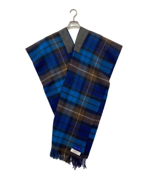 COMME des GARCONS SHIRT（コムデギャルソンシャツ）COMME des GARCONS SHIRT (コムデギャルソンシャツ) Lochcarron (ロキャロン) タータンチェックポンチョストール ブルー×ブラウン サイズ:-の古着・服飾アイテム