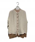 Ameriアメリ）の古着「2WAY SOFT TWIST STRIPE TOP」｜ブラウン