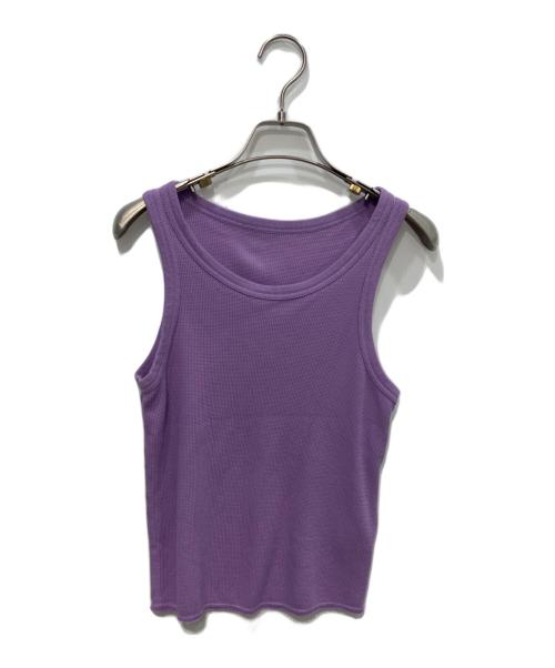 Ameri（アメリ）AMERI (アメリ) WAFFLE TANK SET LONG SLEEVE TOP　0224203711720 ラベンダー サイズ:Freeの古着・服飾アイテム