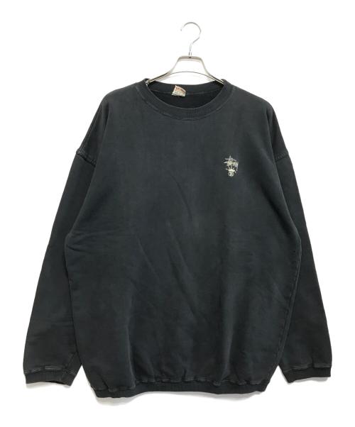 stussy（ステューシー）stussy (ステューシー) 刺繍ロゴスウェット ブラック サイズ:Lの古着・服飾アイテム