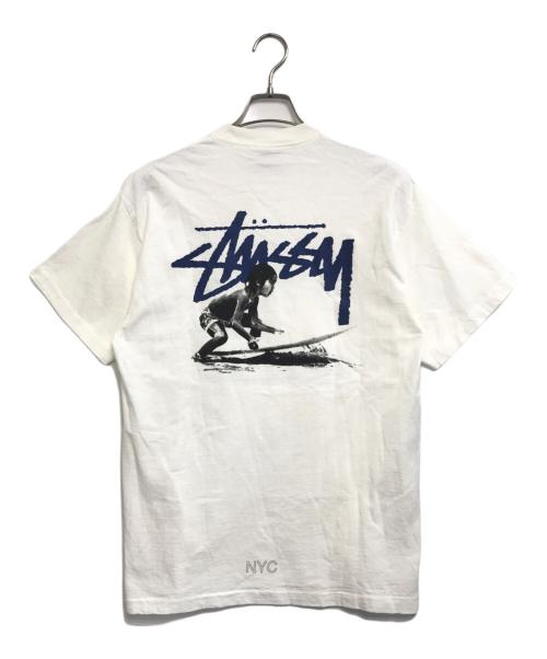 stussy（ステューシー）stussy (ステューシー) プリントTシャツ ホワイト サイズ:Lの古着・服飾アイテム