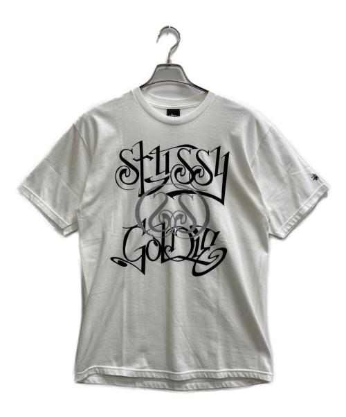 stussy（ステューシー）stussy (ステューシー) GOLDIE METALHEADZ プリントTシャツ ホワイト サイズ:Mの古着・服飾アイテム