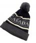 CANADA GOOSE (カナダグース) Merino Logo Pom Hat/メリノウールニットキャップ ブラック：8000円