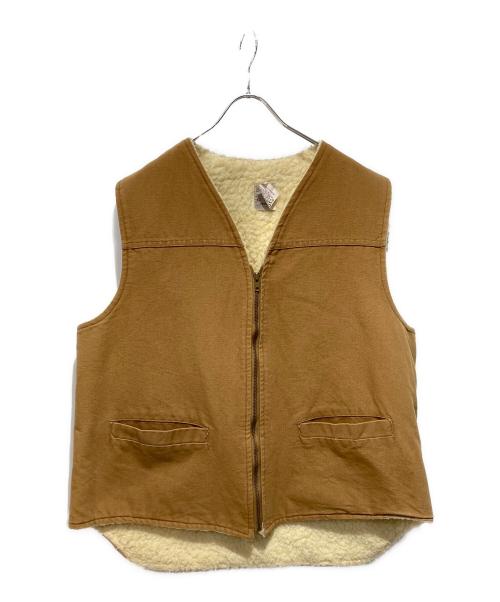 CarHartt（カーハート）CarHartt (カーハート) Sherpa Lined Duck Hunting Vest ブラウン サイズ:XLの古着・服飾アイテム