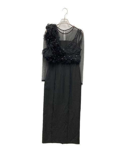 ANDRESD（アンドレスド）ANDRESD (アンドレスド) pearl bustier dress ブラック サイズ:Mの古着・服飾アイテム