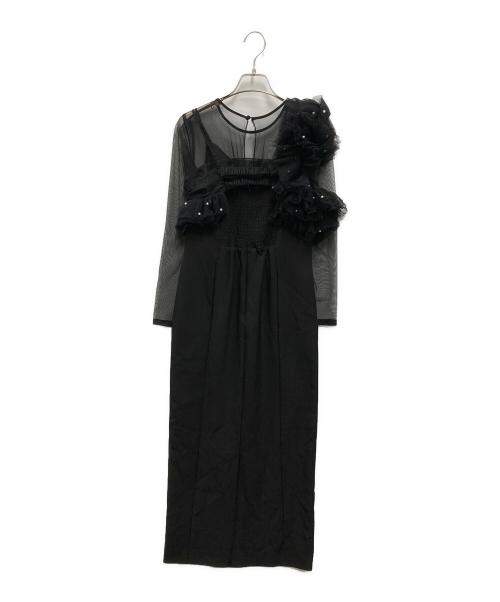 ANDRESD（アンドレスド）ANDRESD (アンドレスド) pearl bustier dress ブラック サイズ:Mの古着・服飾アイテム
