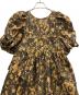 ANDRESD (アンドレスド) bubble sleeve jacquard dress ブラック×ゴールド サイズ:M：12000円