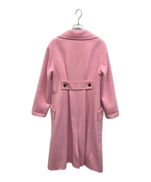 DUAL VIEW（デュアルヴュー）DUAL VIEW (デュアルヴュー) ダブルロングコート ピンク サイズ:40の古着・服飾アイテム