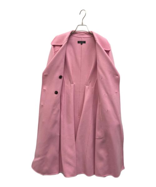 DUAL VIEW（デュアルヴュー）DUAL VIEW (デュアルヴュー) ダブルロングコート ピンク サイズ:40の古着・服飾アイテム