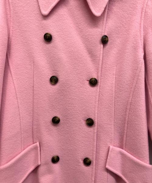 DUAL VIEW（デュアルヴュー）DUAL VIEW (デュアルヴュー) ダブルロングコート ピンク サイズ:40の古着・服飾アイテム