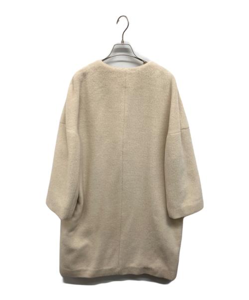 DUAL VIEW（デュアルヴュー）DUAL VIEW (デュアルヴュー) アルパカシャギーノーカラーコート アイボリー サイズ:42の古着・服飾アイテム