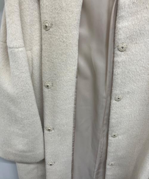 DUAL VIEW（デュアルヴュー）DUAL VIEW (デュアルヴュー) アルパカシャギーノーカラーコート アイボリー サイズ:42の古着・服飾アイテム