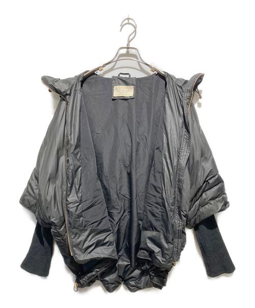 La MODE（ラモード）La MODE (ラモード) ニットドッキングドットダウンジャケット ブラック サイズ:Mの古着・服飾アイテム