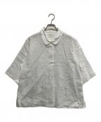 MARGARET HOWELLマーガレットハウエル）の古着「SOFT LINENプルオンブラウス」｜ホワイト
