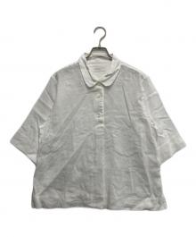 MARGARET HOWELL（マーガレットハウエル）の古着「SOFT LINENプルオンブラウス」｜ホワイト