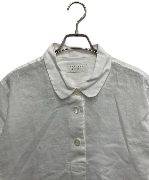 MARGARET HOWELL（マーガレットハウエル）MARGARET HOWELL (マーガレットハウエル) SOFT LINENプルオンブラウス ホワイト サイズ:FREEの古着・服飾アイテム