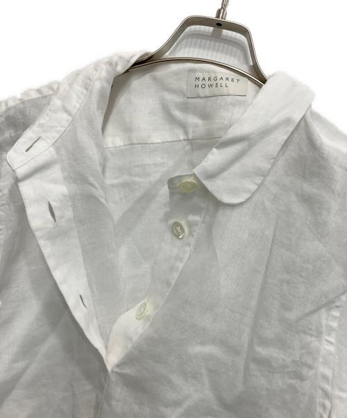 MARGARET HOWELL（マーガレットハウエル）MARGARET HOWELL (マーガレットハウエル) SOFT LINENプルオンブラウス ホワイト サイズ:FREEの古着・服飾アイテム