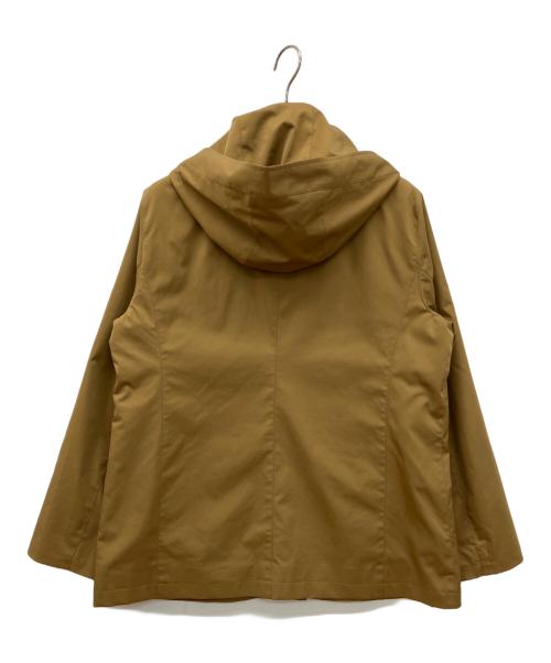 Aquascutum（アクアスキュータム）Aquascutum (アクアスキュータム) グロッシーツイル フーテッドパーカー　ジップアップジャケット ブラウン サイズ:10の古着・服飾アイテム