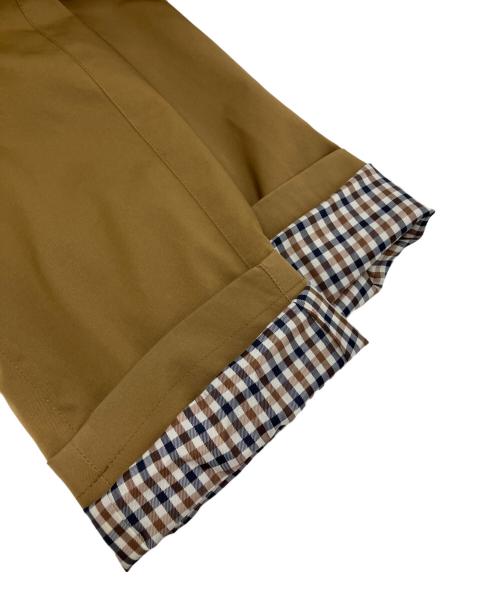 Aquascutum（アクアスキュータム）Aquascutum (アクアスキュータム) グロッシーツイル フーテッドパーカー　ジップアップジャケット ブラウン サイズ:10の古着・服飾アイテム