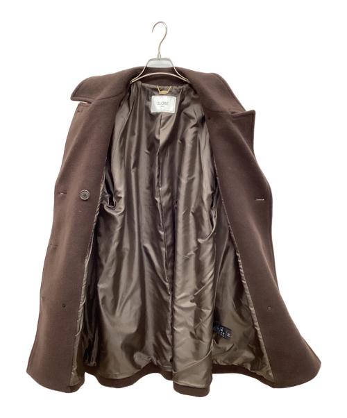 SLOBE IENA（スローブ イエナ）SLOBE IENA (スローブ イエナ) メルトンビッグPコート ブラウン サイズ:36の古着・服飾アイテム