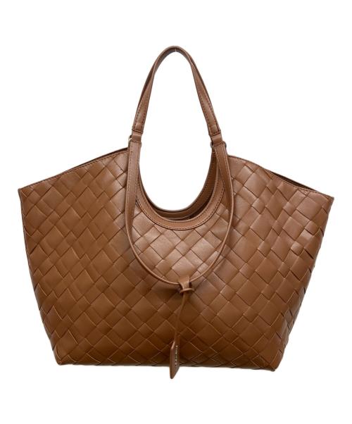 CHARLES & KEITH（チャールズアンドキース）CHARLES & KEITH (チャールズアンドキース) イヴェット ウーブントートバッグ ブラウンの古着・服飾アイテム