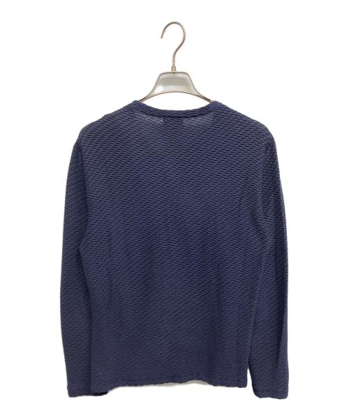 GIORGIO ARMANI（ジョルジョアルマーニ）GIORGIO ARMANI (ジョルジョアルマーニ) 3D長袖ニット ネイビー サイズ:50の古着・服飾アイテム