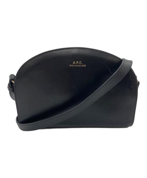 A.P.C.（アーペーセー）A.P.C. (アーペーセー) ハーフムーン ショルダーバッグ ブラックの古着・服飾アイテム