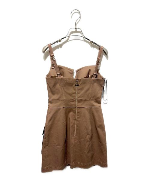 ELISABETTA FRANCHI（エリザベッタフランキ）ELISABETTA FRANCHI (エリザベッタフランキ) キャミソールワンピース ブラウン サイズ:40の古着・服飾アイテム