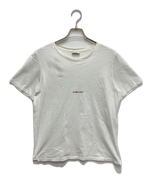 Saint Laurent Paris（サンローランパリ）Saint Laurent Paris (サンローランパリ) ロゴTシャツ ホワイト サイズ:Lの古着・服飾アイテム