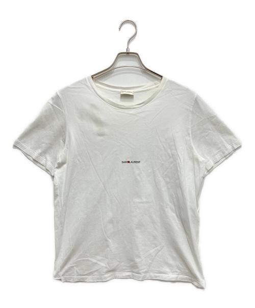 Saint Laurent Paris（サンローランパリ）Saint Laurent Paris (サンローランパリ) ロゴTシャツ ホワイト サイズ:Lの古着・服飾アイテム
