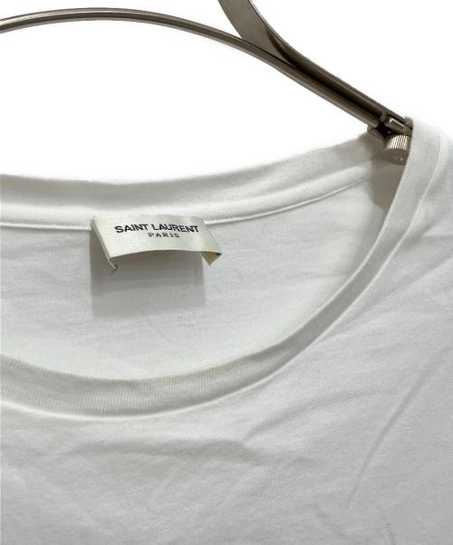 Saint Laurent Paris（サンローランパリ）Saint Laurent Paris (サンローランパリ) ロゴTシャツ ホワイト サイズ:Lの古着・服飾アイテム