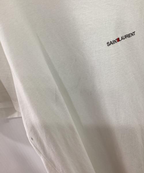 Saint Laurent Paris（サンローランパリ）Saint Laurent Paris (サンローランパリ) ロゴTシャツ ホワイト サイズ:Lの古着・服飾アイテム