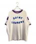 Saint Laurent Paris（サンローランパリ）の古着「フェルト3Dロゴ クルーネックTシャツ」｜オフホワイト