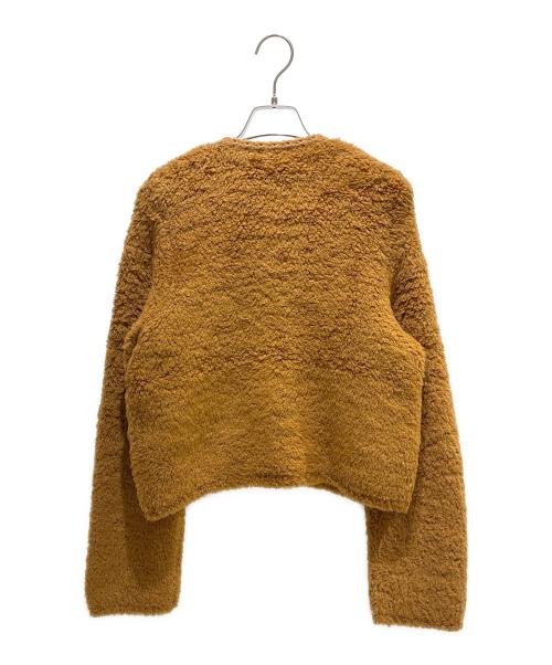 MACPHEE（マカフィー）MACPHEE (マカフィー) ムートン クルーネックカーディガン ブラウン サイズ:S 未使用品の古着・服飾アイテム